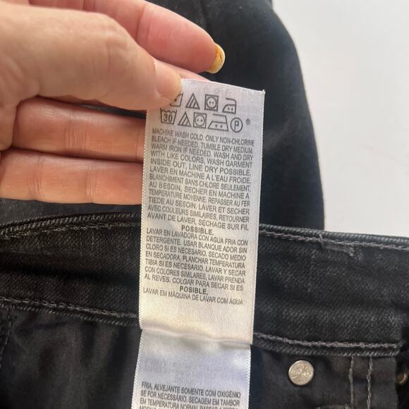 LEVI'S Mid Rise Skinny Jeans Womens 10 S/C Black Grunge Streetwear Embroidered - Picture 11 of 12